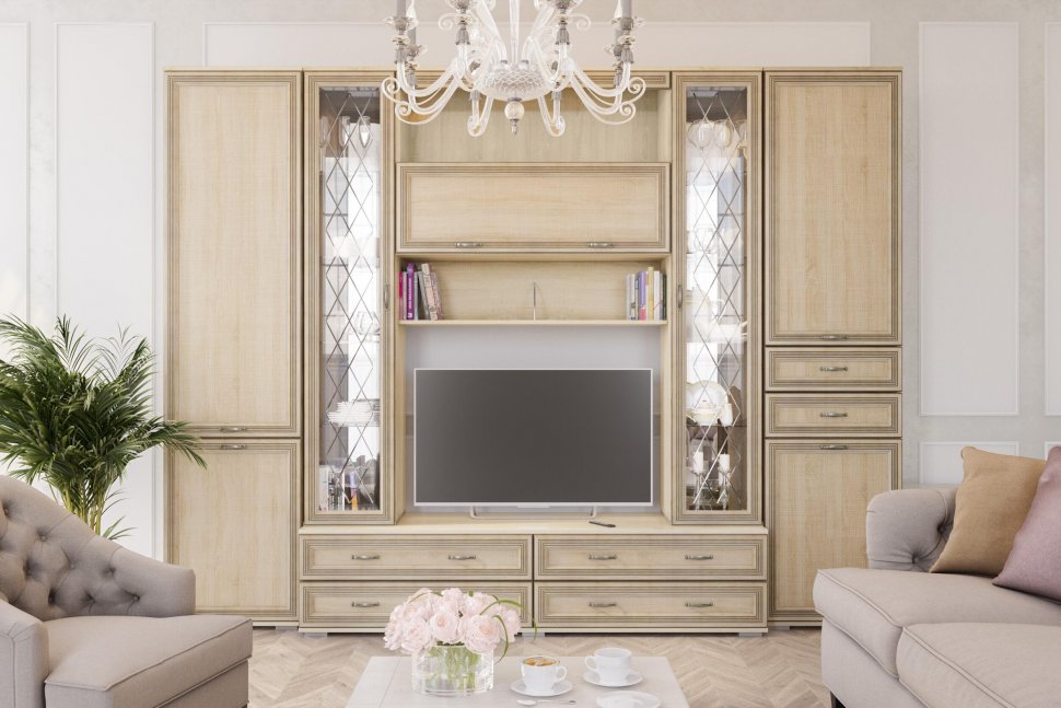 Полка навесная ЛН-3 Ливорно DOMANI (Дуб Сонома)