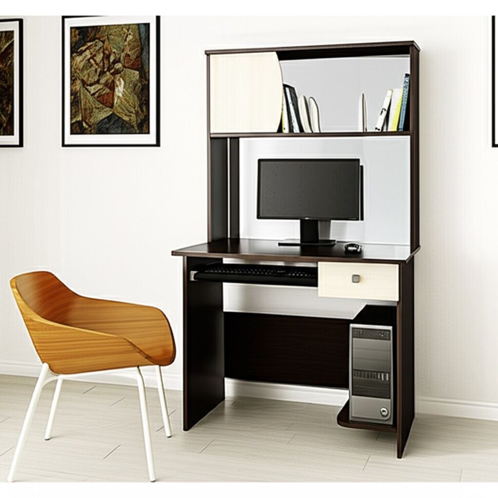 Стол компьютерный Грета-4 ТЭКС (Венге)