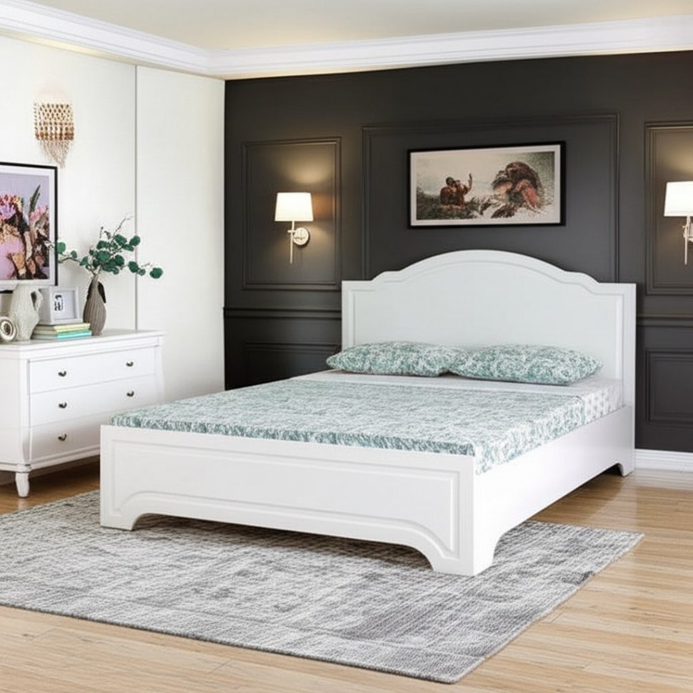 Ливерпуль Кровать 11.08 Белый/Ясень ваниль