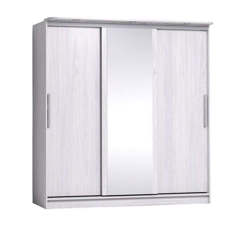 Шкаф-купе Strike 2000 с зеркалом Глазов-мебель (Ясень Анкор светлый)