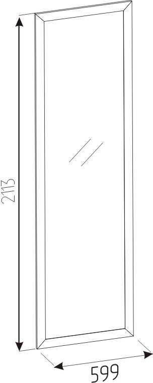 Зеркало навесное Глазов-мебель Sherlock 75 (Орех шоколадный)