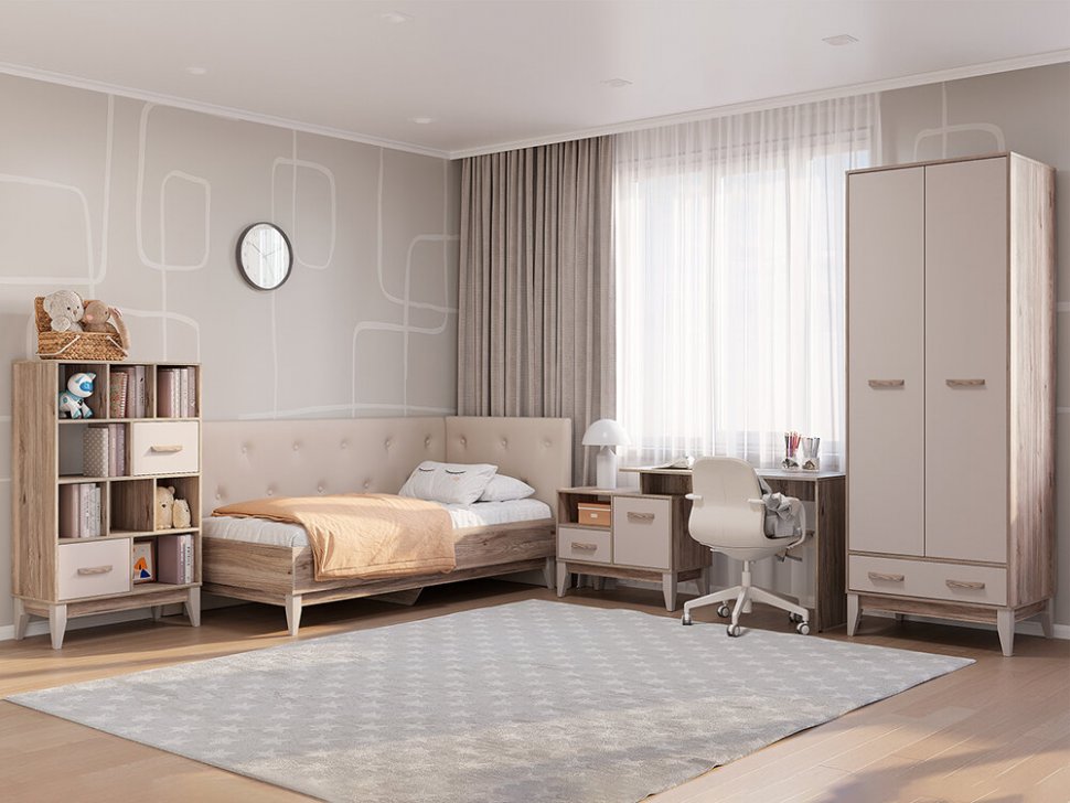 Стеллаж Скандика С-04 (Дуб смоки / Кашемир)