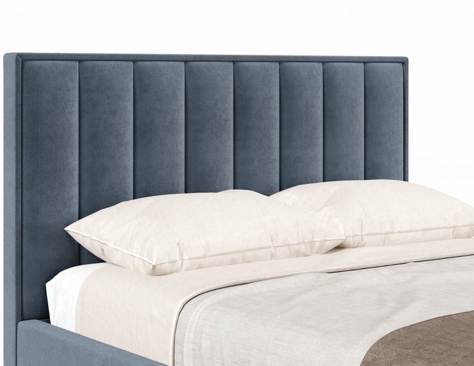 Мягкая кровать 160х200 Анкона (Серый) с подъёмным механизмом