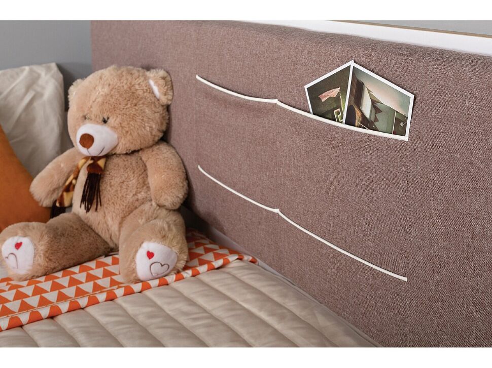 Вуди Кровать 11.02 белый/дуб золотой