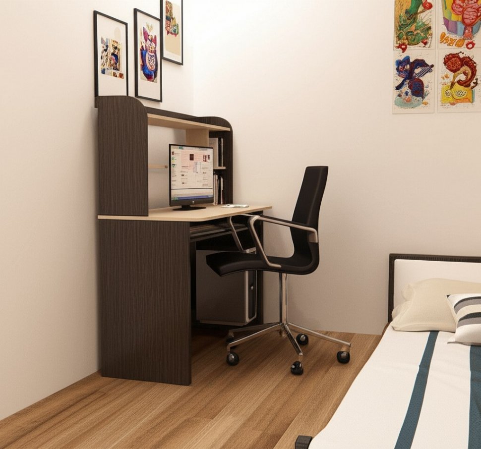 Стол компьютерный Грета-2 ТЭКС (Венге)