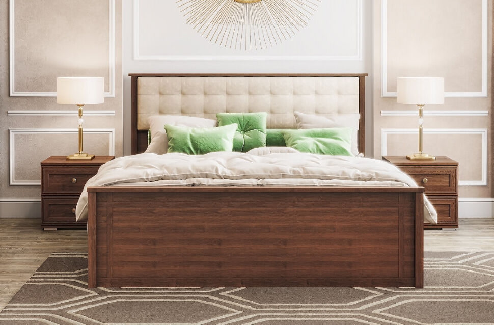 Кровать 140х200 Ричард РКР-2 DOMANI с настилом из ДСП (Орех Донской)
