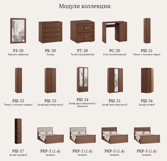 Кровать 140х200 Ричард РКР-2 DOMANI с настилом из ДСП (Орех Донской)