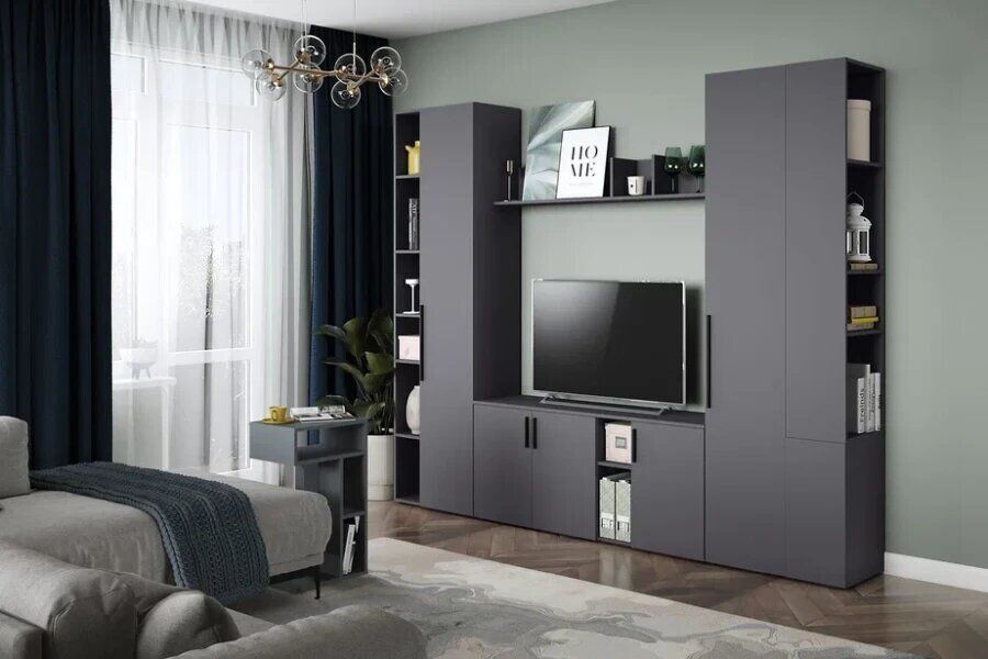 Эйр шкаф-пенал 16.324.01 Графит