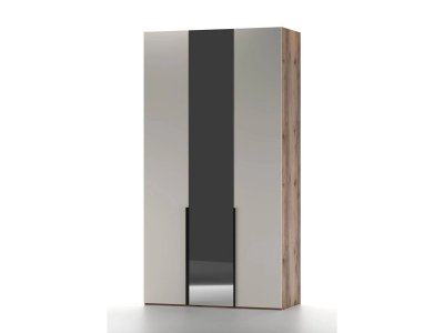 Харди шкаф трехдверный Дуб Делано Темный / Супермат Джелато