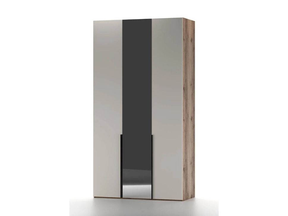 Харди шкаф трехдверный Дуб Делано Темный / Супермат Джелато