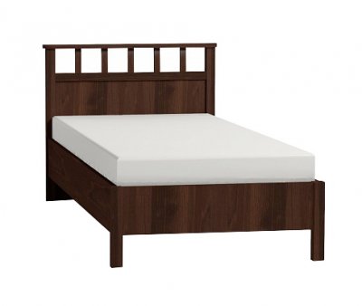 Кровать 90х200 Sherlock 50 Люкс Орех (Глазов) с основанием из металла