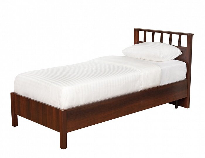 Кровать 90х200 Sherlock 50 Люкс Орех (Глазов) с основанием из металла