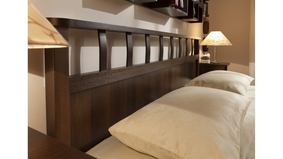 Кровать 90х200 Sherlock 50 Люкс Орех (Глазов) с основанием из металла