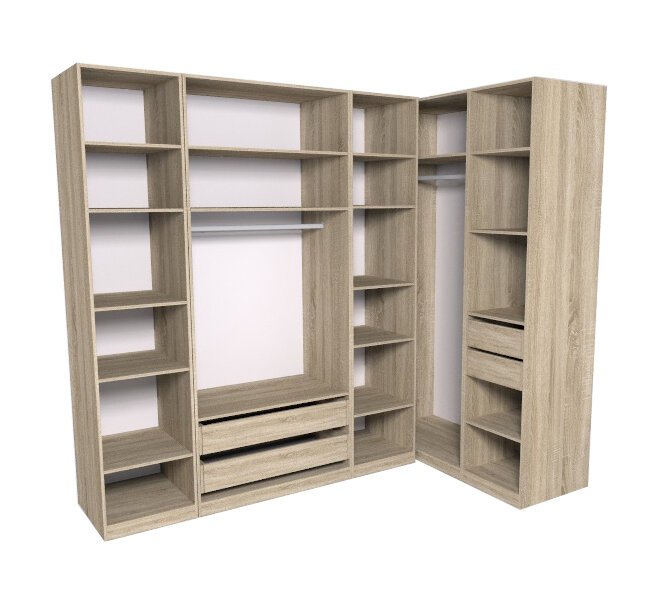 Комплект полок 100 РУМ (Глазов) 2 шт. Дуб Сонома