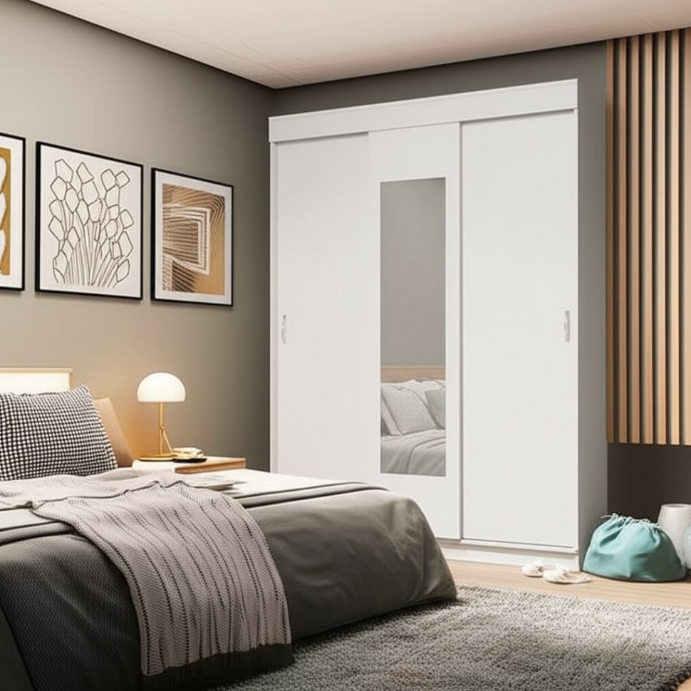 Шкаф-купе Бассо 1300 Белый