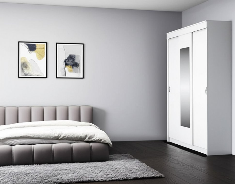 Шкаф-купе Бассо 1300 Белый