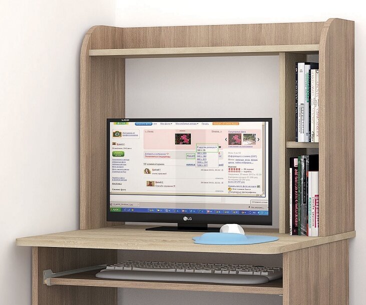 Стол компьютерный ТЭКС Грета-1 (Ясень шимо)