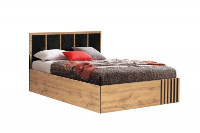 Кровать Либерти 51.18 Дуб вотан/Черный