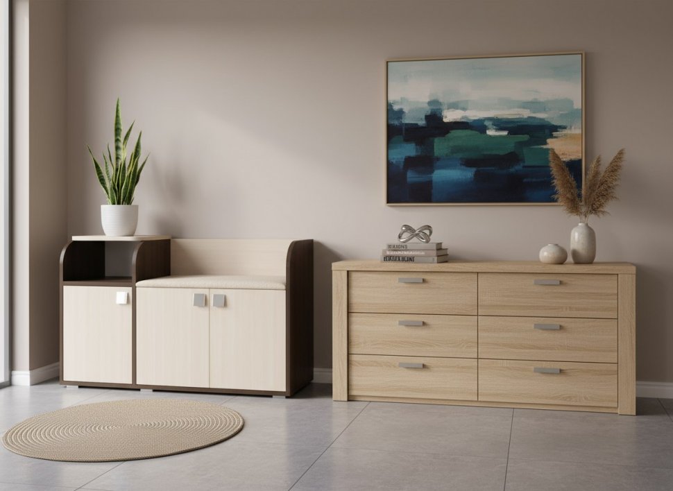 Ивушка 5 Тумба для обуви Бодега Темный / Светлый