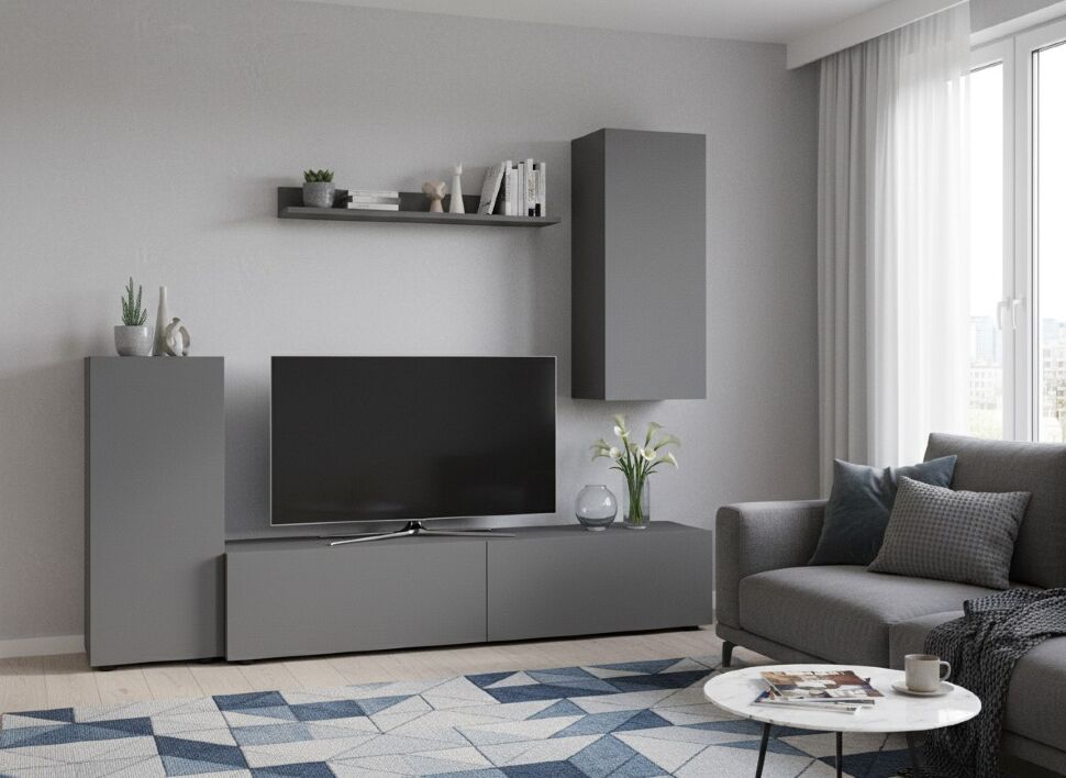 Мебель для гостиной МГС 10 / Графит серый