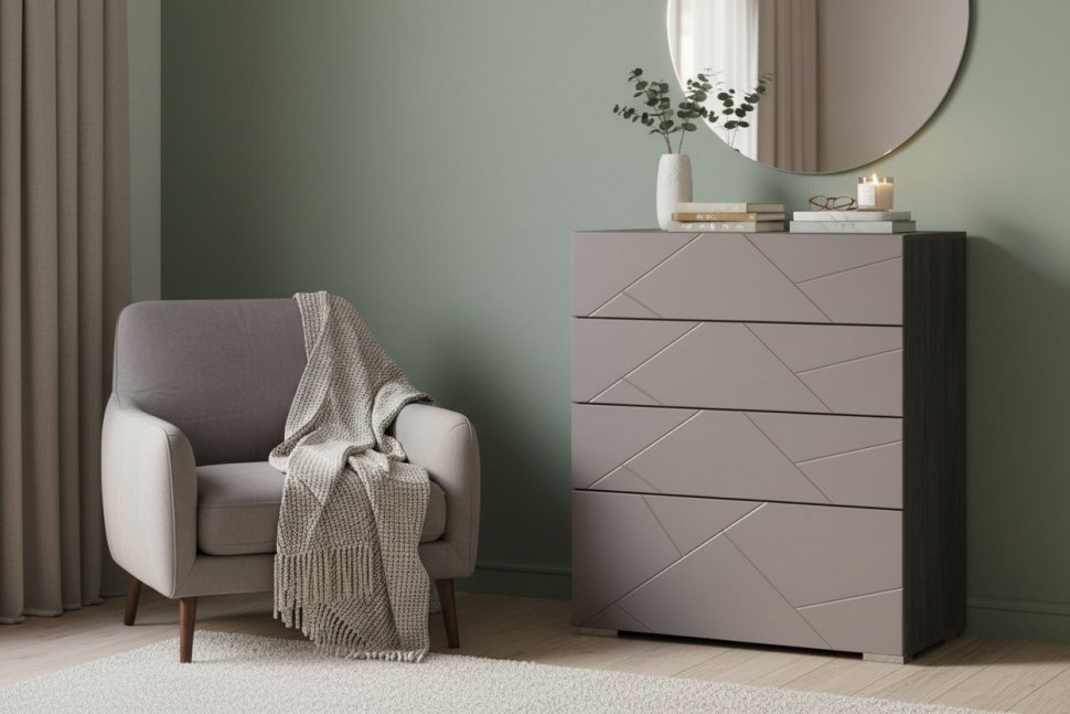 НМ 040.64 комод Summit / ясень анкор тёмный / графит софт