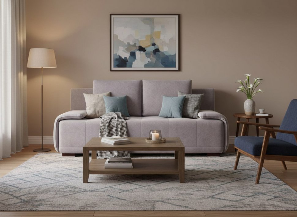 Диван-кровать 3т Милан 1 Модель 032 Велюр Кашемир 890