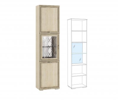 Пенал с витриной ЛШ-5 Ливорно DOMANI (Дуб Сонома)