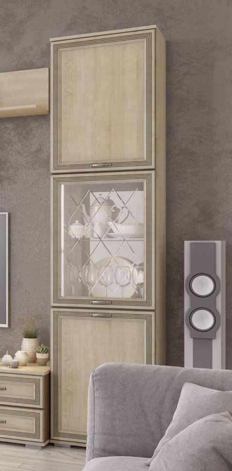 Пенал с витриной ЛШ-5 Ливорно DOMANI (Дуб Сонома)