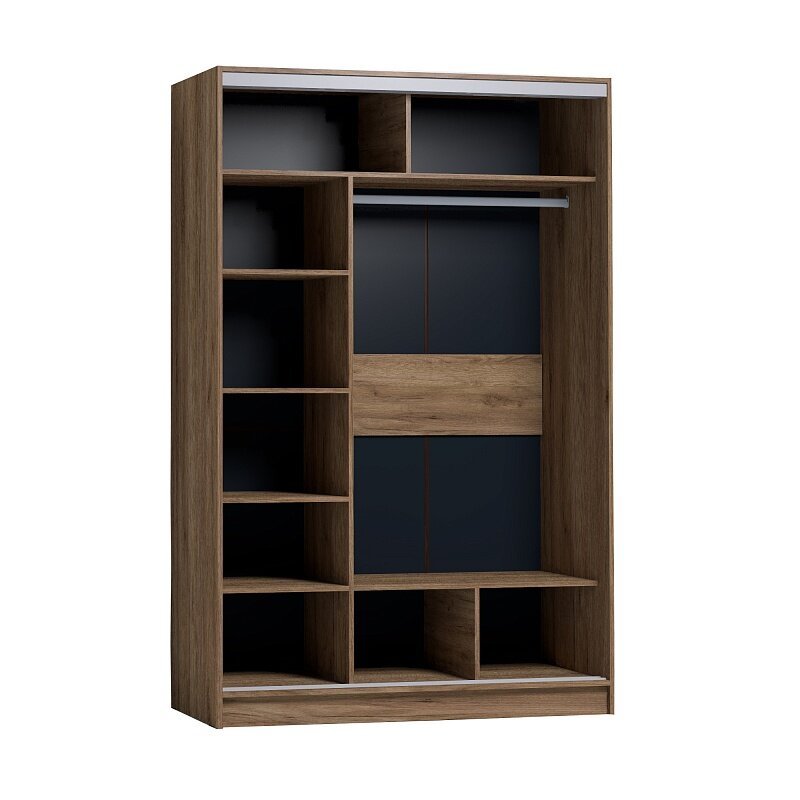 Шкаф-купе Strike 1350 с зеркалом Глазов (Дуб табачный Сraft)