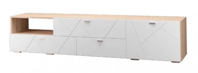 Тумба под ТВ (3 ящика, 1 дверка) Скайлайн MLK (Белый)