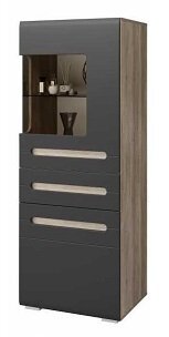 Шкаф-витрина Наоми ШК-24 (БТС) Графит