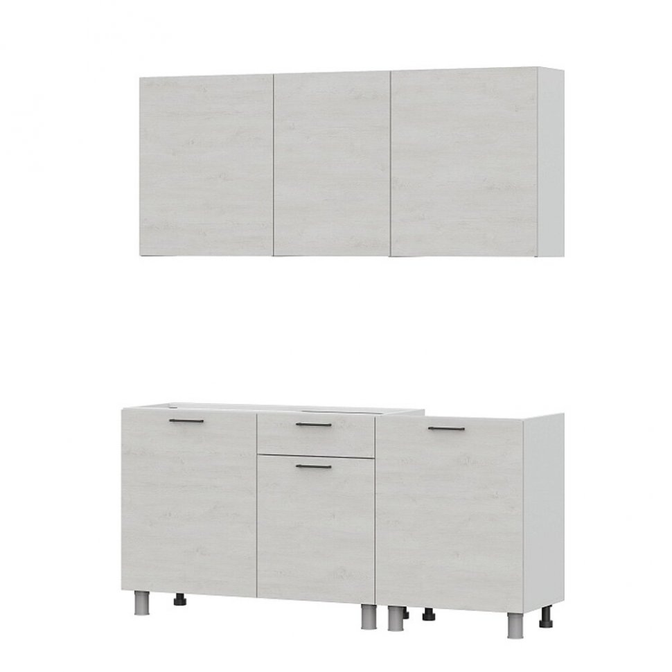 Кухня Лаванда 1,7 м (без столешницы), Сосна Санторини светлый