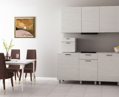 Кухня Лаванда 1,7 м (без столешницы), Сосна Санторини светлый