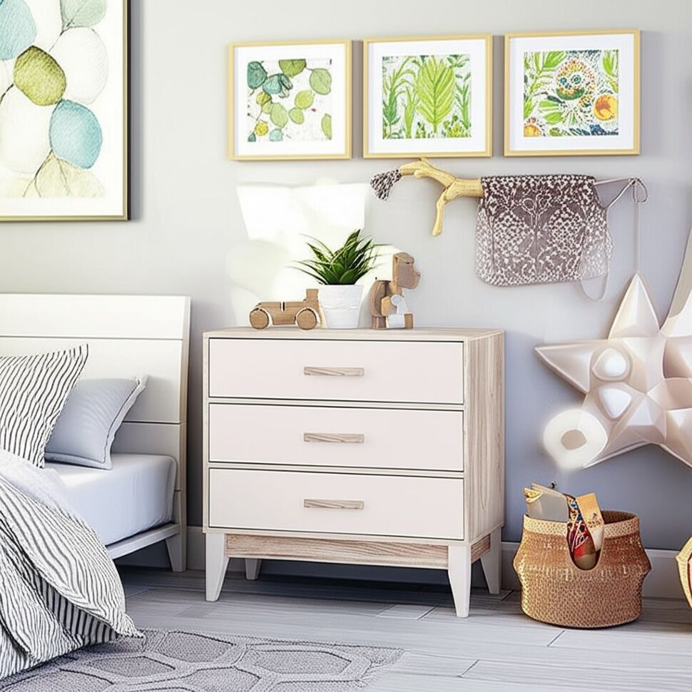 Комод Скандика КМ-01 (Дуб смоки / Кашемир)