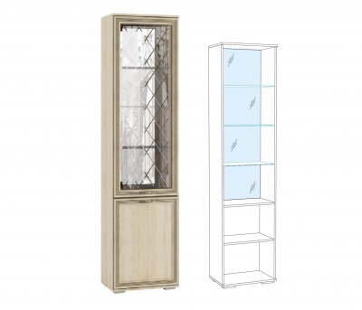 Пенал с витриной ЛШ-4 Ливорно DOMANI (Дуб Сонома)