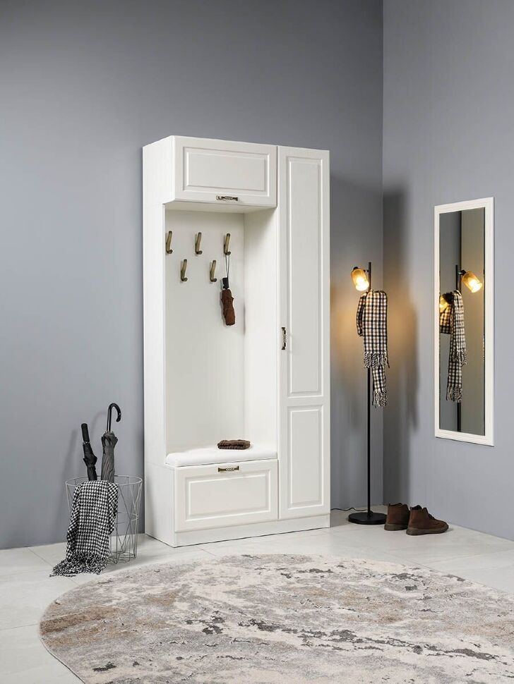 Ливерпуль Прихожая 13.21 Белый/Ясень ваниль