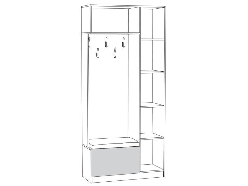 Ливерпуль Прихожая 13.21 Белый/Ясень ваниль