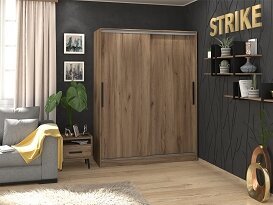 Шкаф-купе Strike 1600 без зеркал Глазов-мебель (Дуб табачный Сraft)