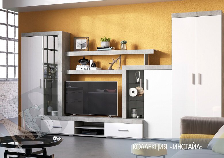 Шкаф 2-х дверный Инстайл ШК-29 (Семья Мебелони)