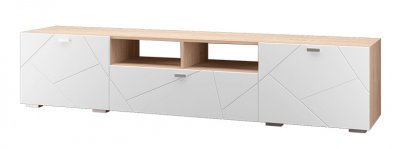 Тумба под ТВ (1 ящик, 2 дверки) Скайлайн MLK (Белый)