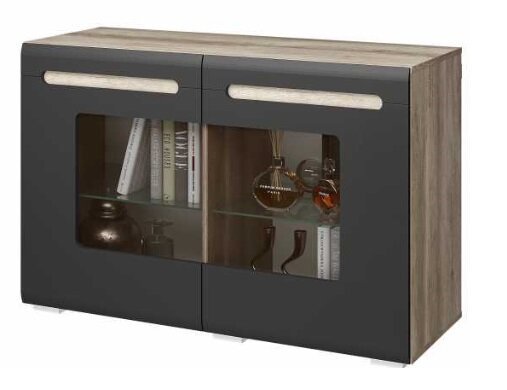 Комод-витрина Наоми КМ-10 (БТС) Графит