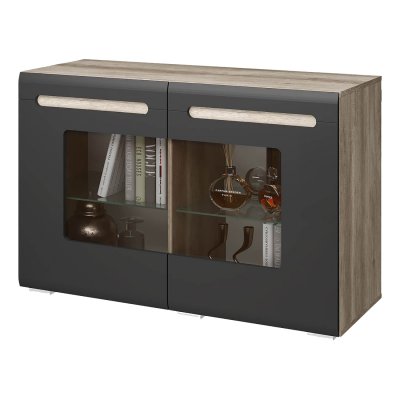 Комод-витрина Наоми КМ-10 (БТС) Графит