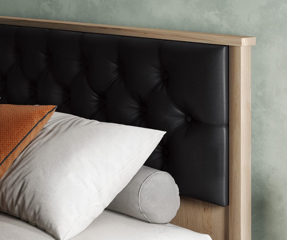 Кровать 160х200 Модена МКР-2 с настилом из ДСП (Домани) Гикори Рокфорд