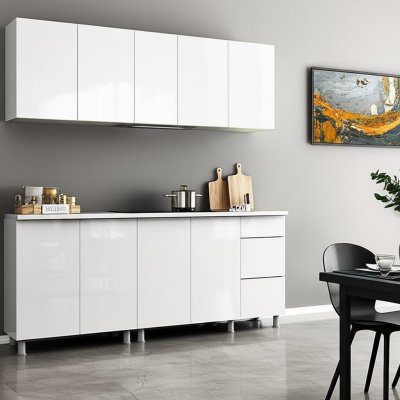 Кухня Модерн New 2 м (без столешницы), Белый, Белый глянец