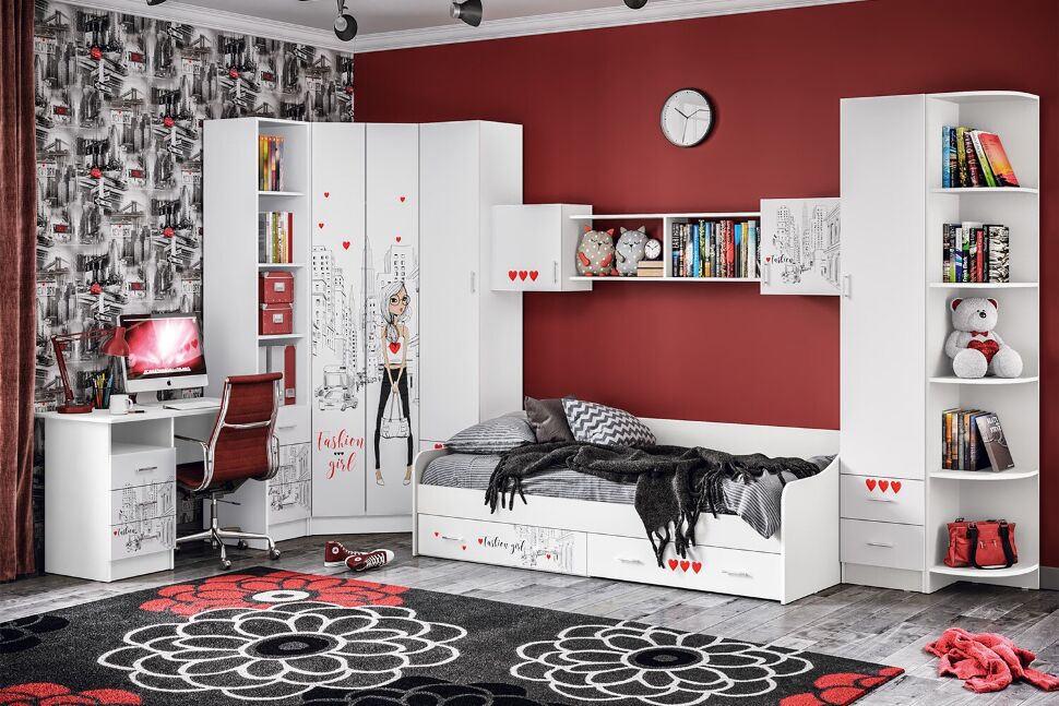 Кровать Вега Girl, Белый