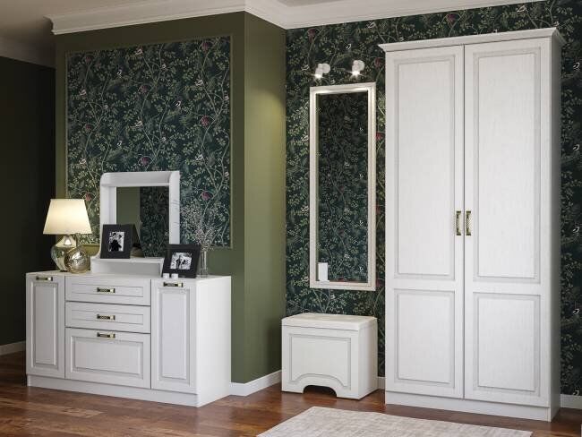 Ливерпуль Пуф 14.02 Белый/Ясень ваниль/кз.Белый