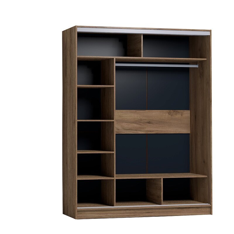 Шкаф-купе Strike 1600 с зеркалом Глазов-мебель (Дуб табачный Craft)