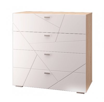Комод (4 ящика) Скайлайн 900 MLK (Белый)