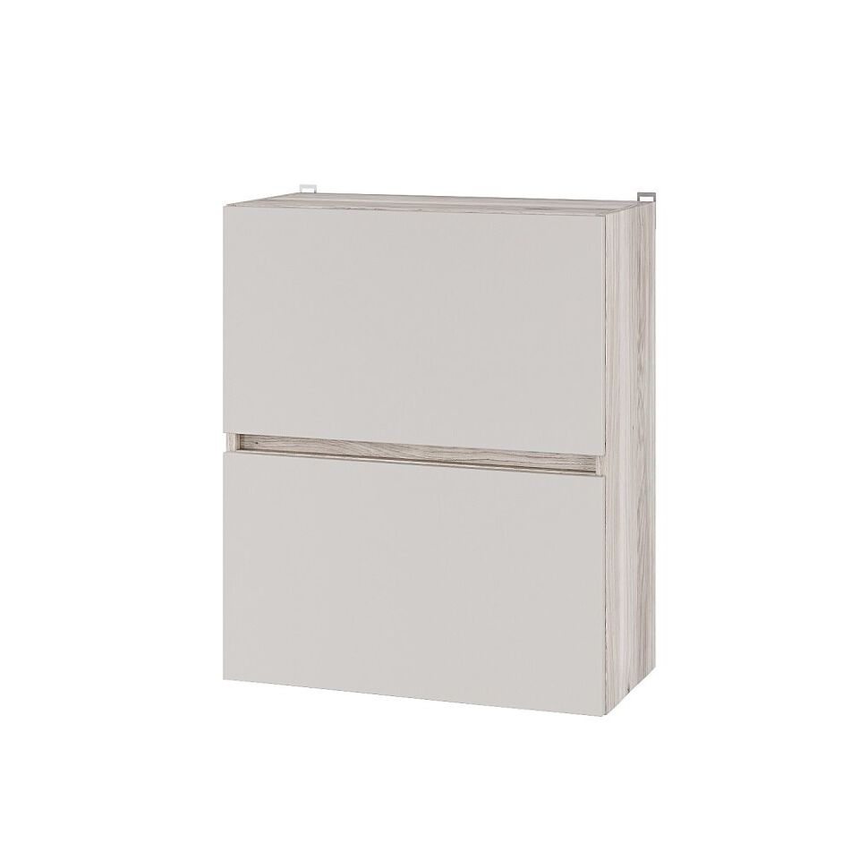 Шкаф навесной Берген Лайт 6в2 0,6м, Дуб смоки, Кашемир