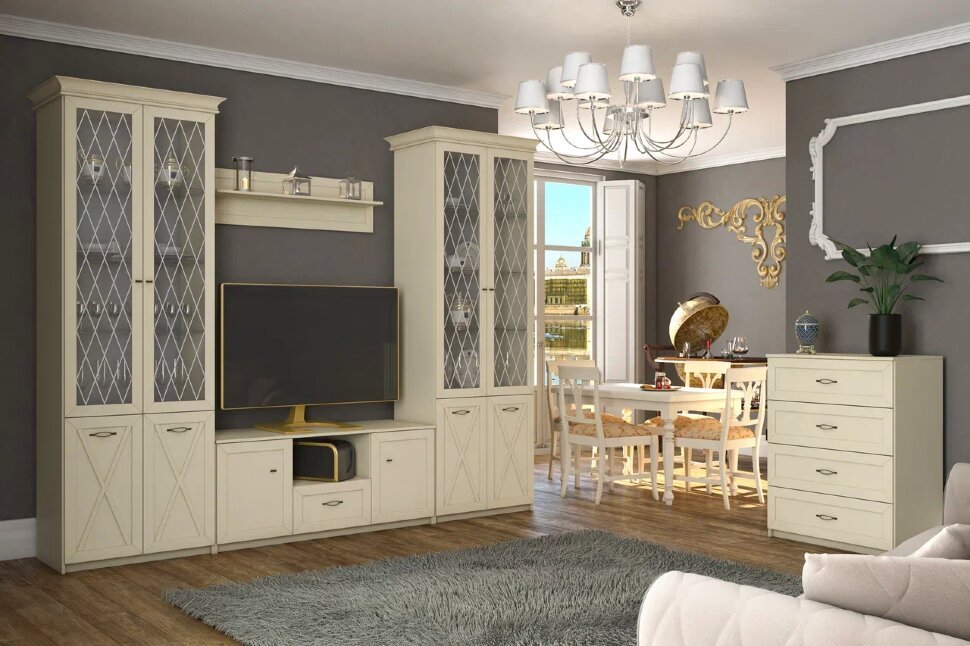 Гостиная Бэль 1 Слоновая кость